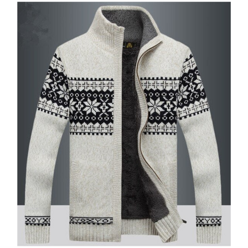 Xandor Nordic Gilet Polaire Homme Zippé – Veste Fleece Tricotée Chaude & Respirante