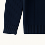 Ashford Pull Homme Demi-Zip – Maille Côtelée, Coupe Ajustée & Style Moderne