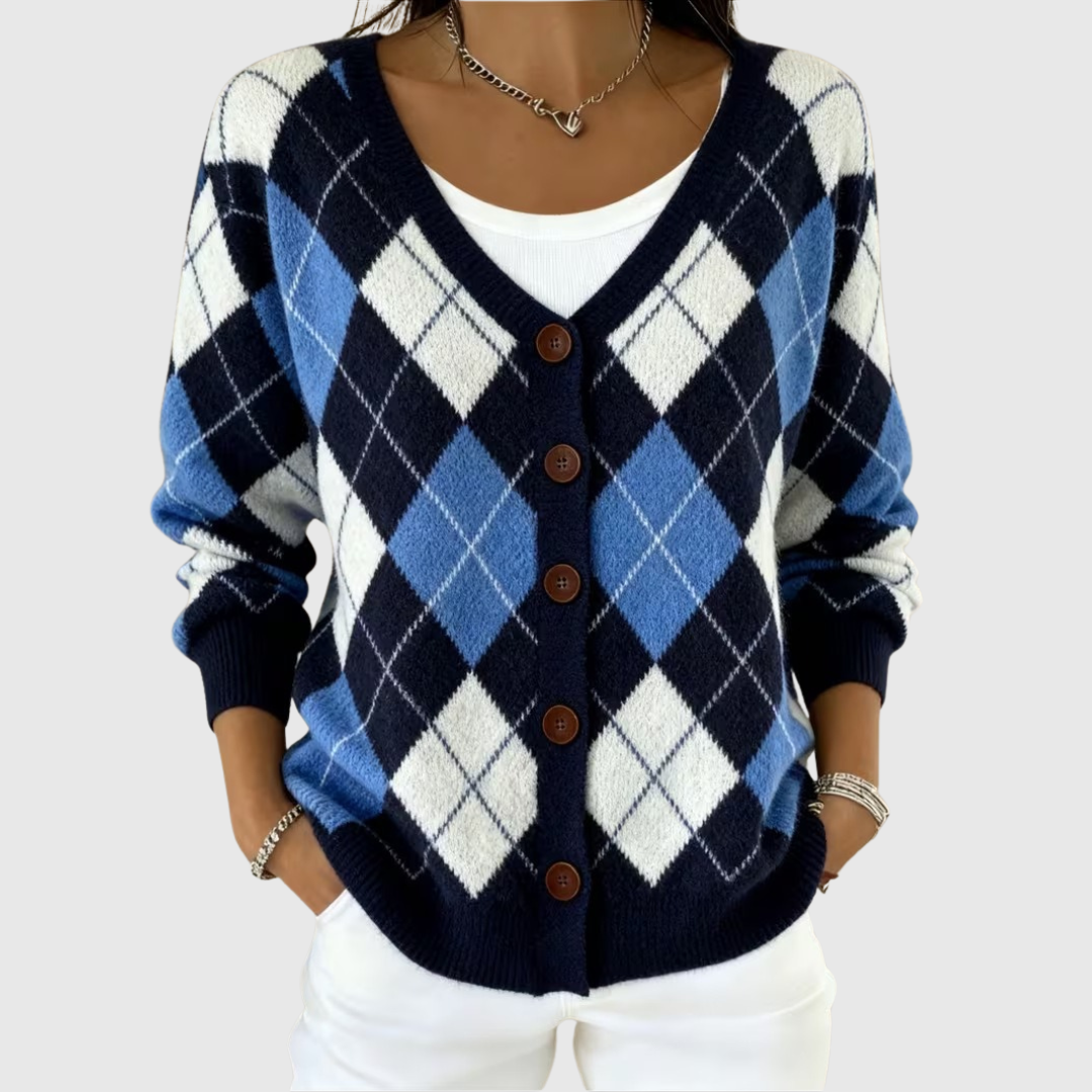 Frieda - Cardigan en tricot confortable avec boutons - vue d'ensemble