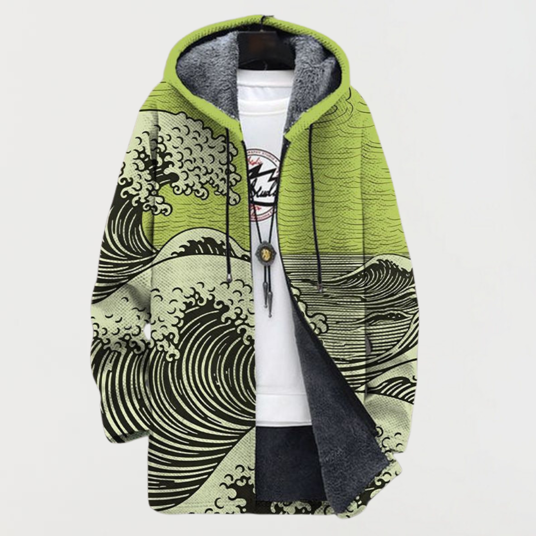 Mathilda - Manteau à motif ondulé - gros plan