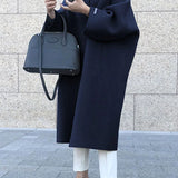 Zareen Manteau Long Femme – Coupe Croisée Élégante Sans Boutons & Style Intemporel