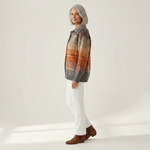 Édith | Gilet en tricot à motif tartan pour l'automne - vue de profil