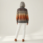 Édith | Gilet en tricot à motif tartan pour l'automne - vue de dos