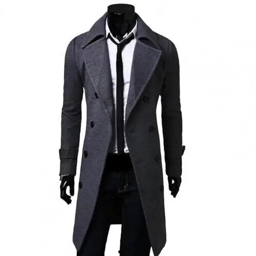 Titus Trench Long Homme Lunero Eindhoven – Trench Britannique Coupe Droite à Double Boutonnage