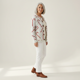 Lunara | Cardigan en maille vintage pour femme - vue de profil
