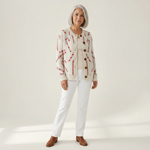 Lunara | Cardigan en maille vintage pour femme - vue de face