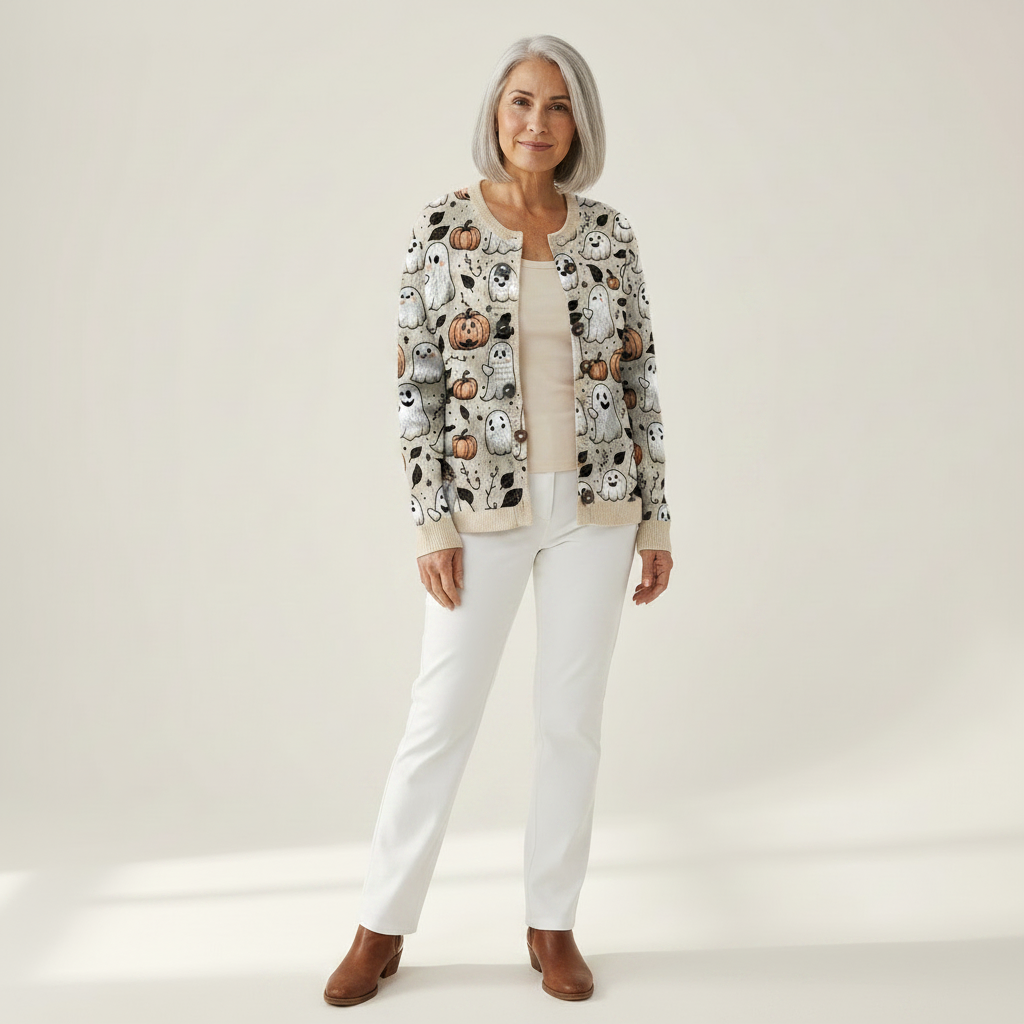 Althea | Cardigan en maille vintage pour femme - vue de face