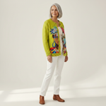 Serenya | Cardigan en maille vintage pour femme - vue de profil