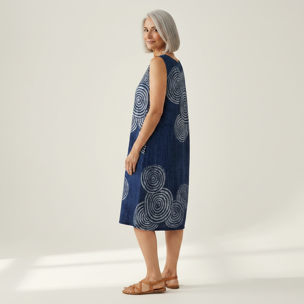 Gaëlle - robe fluide et confortable pour femme, portée en tenue d’été