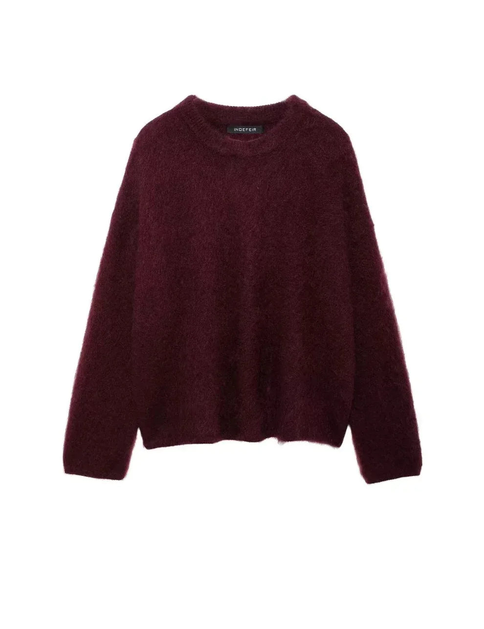 Milas Pull d’Hiver Doux Femme – Coupe Décontractée avec Col Rond & Chaleur Légère