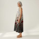 Gilberte - robe fluide et confortable pour femme, portée en tenue d’été