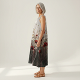 Gilberte - robe fluide et confortable pour femme, portée en tenue d’été