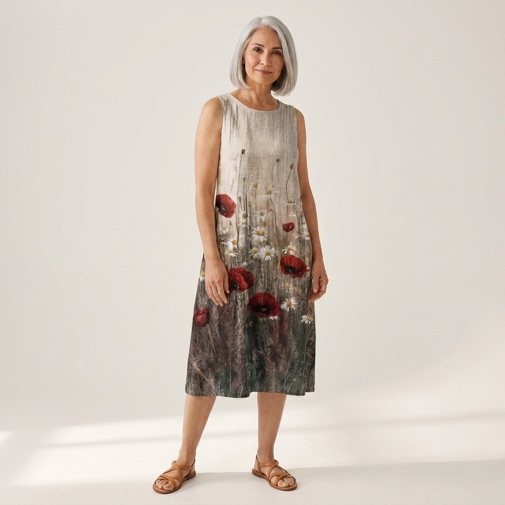Gilberte - robe fluide et confortable pour femme, coupe ample et décontractée