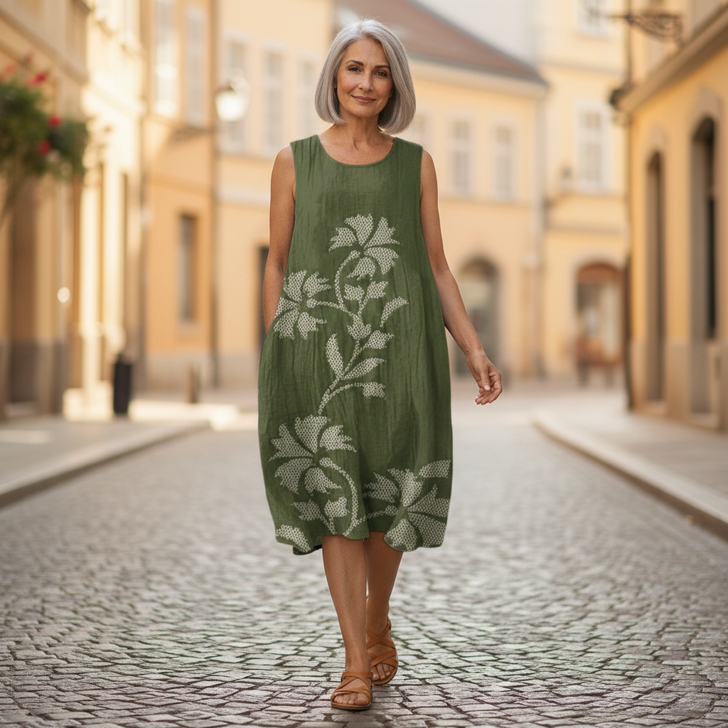 Hortense - robe fluide et confortable pour femme, tenue confortable au quotidien
