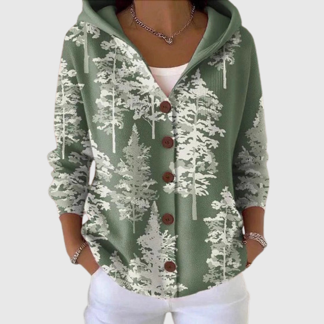 Sophie - Cardigan en tricot confortable avec capuche - vue d'ensemble