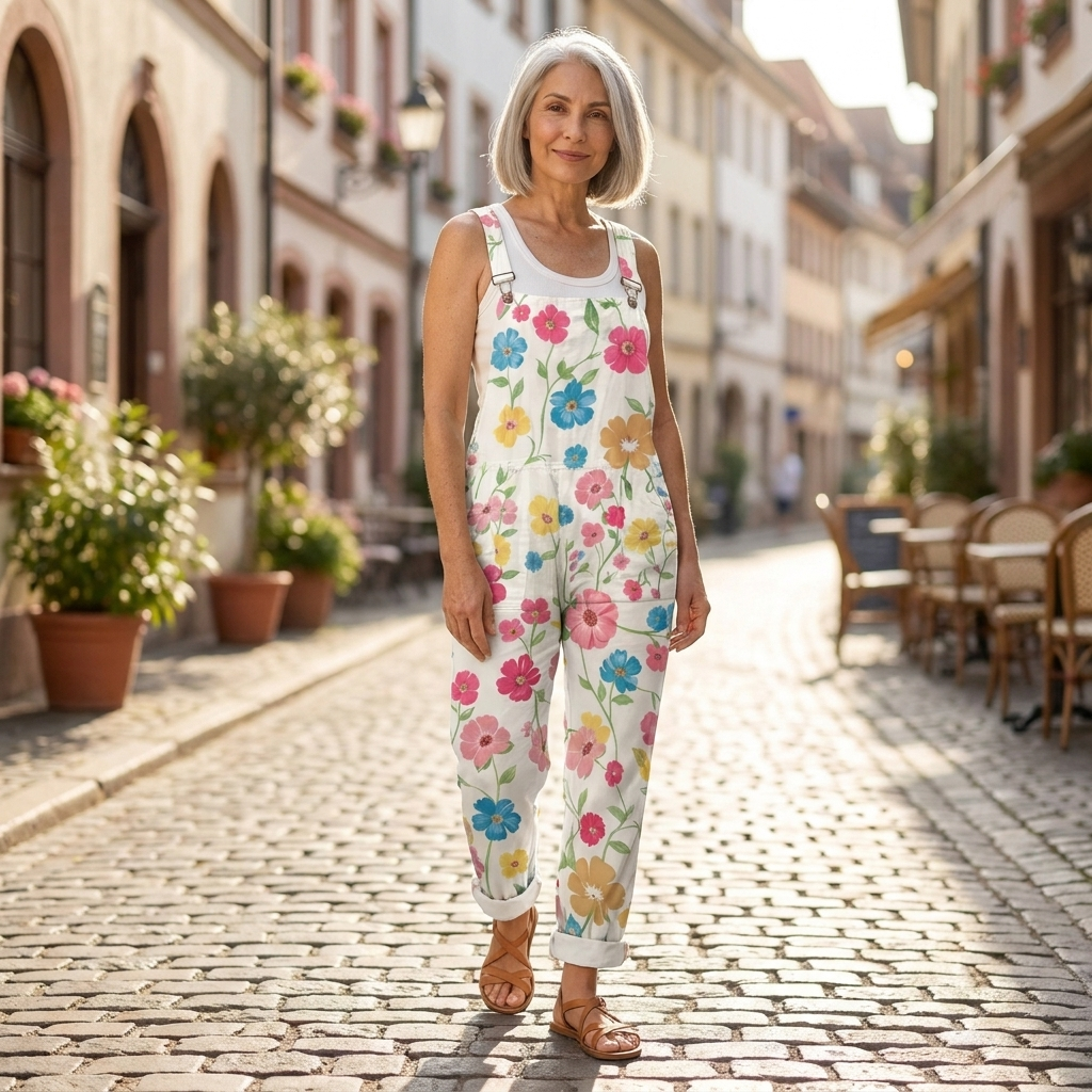 Honorine - salopette imprimée pour femme, du S au 5XL