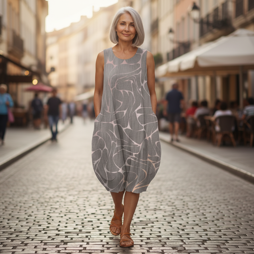 Jeanne - robe fluide et confortable pour femme, tenue confortable au quotidien
