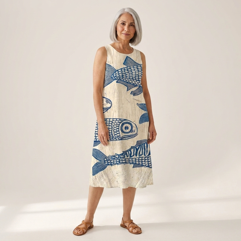 Justine - robe fluide et confortable pour femme, coupe ample et décontractée