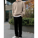 Lorenzo Polo Homme en Laine – Polo Boutonné Élégant, Chaud & Respirant pour Look Moderne