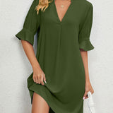 Robe Femme Nienke – Robe d'Été Confortable avec Manches Courtes & Coupe Ample