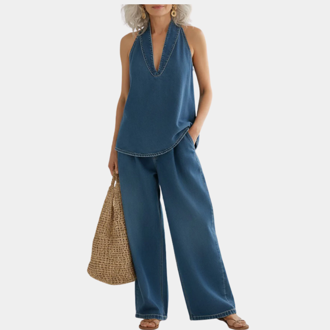 Ivy - ensemble assorti en denim effet vintage pour femme