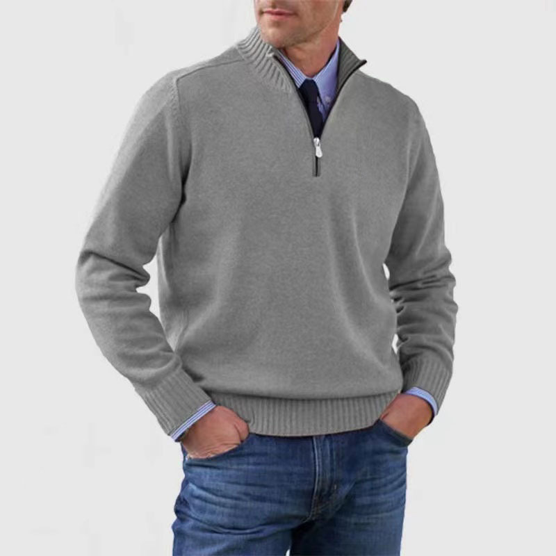 Brad Pull Quarter-Zip Homme – Tricot Doux Respirant avec Col Zippé & Coupe Regular