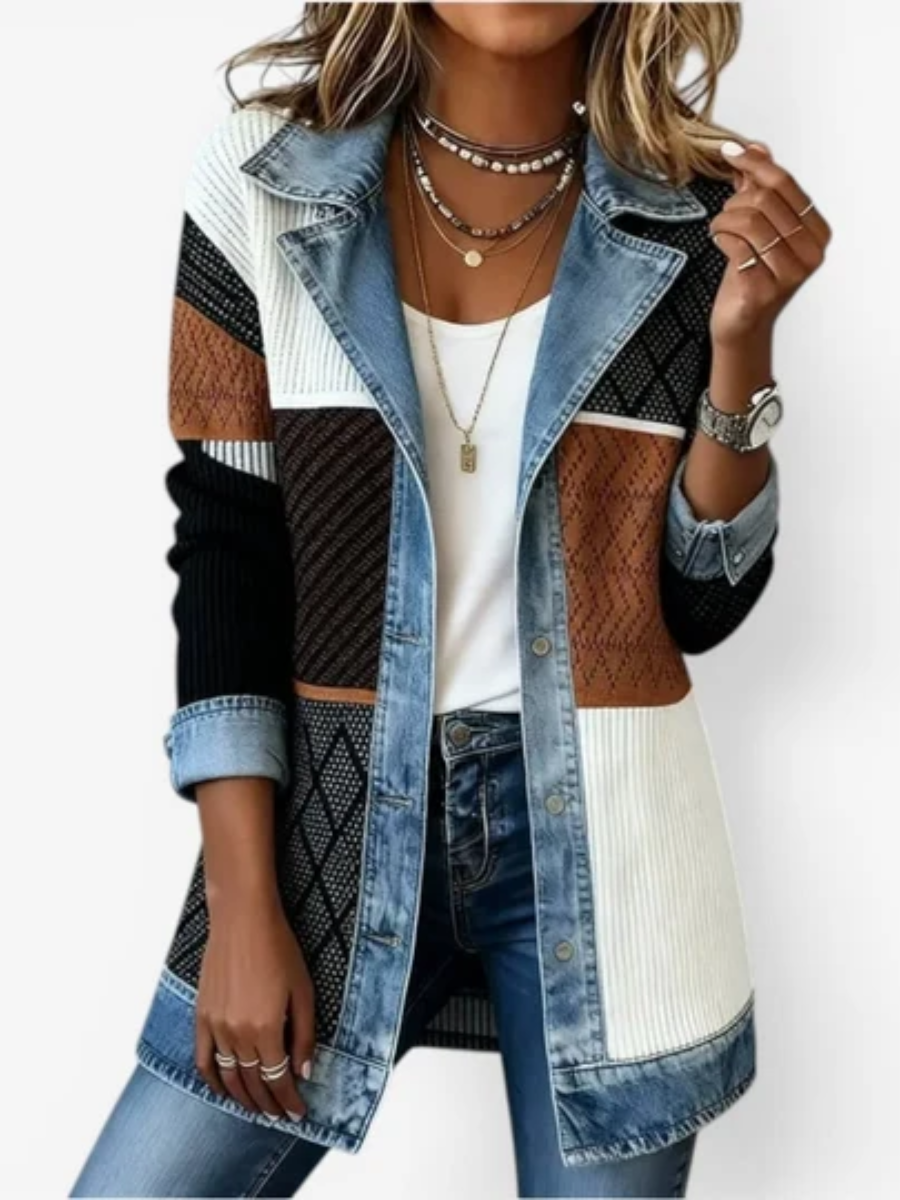 Gwenaëlle - Veste structurée bicolore