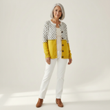 Selvya | Cardigan en maille vintage pour femme - vue de face