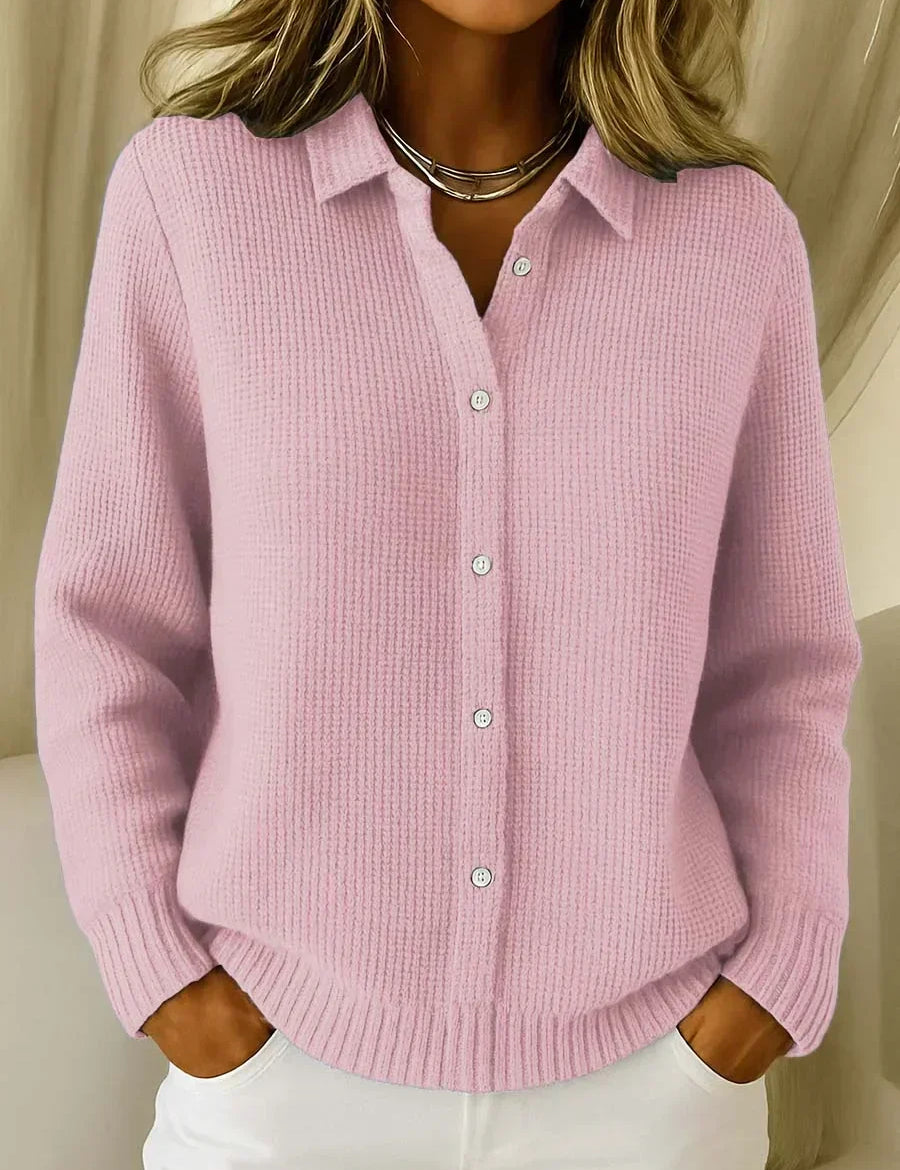Catherine - gilet en tricot structuré avec boutons | AMORA MODE