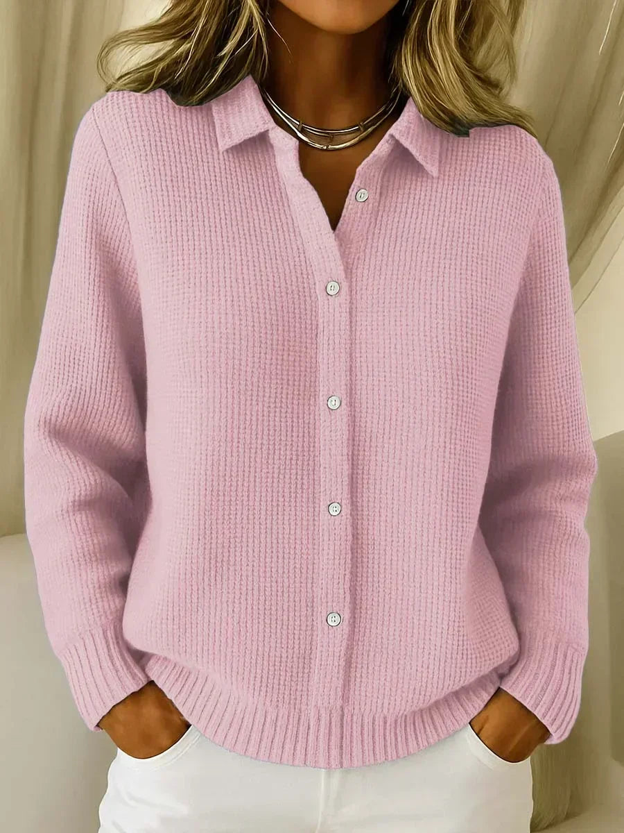 Catherine - gilet en tricot structuré avec boutons | AMORA MODE