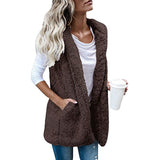 Luna Gilet Fuzzy Femme Sans Manches – Gilet Doux et Chaud à Col Haut, Coupe Décontractée