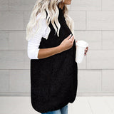 Luna Gilet Fuzzy Femme Sans Manches – Gilet Doux et Chaud à Col Haut, Coupe Décontractée