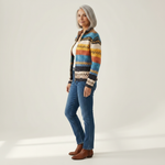 Karin | Gilet avec motif zigzag coloré - vue de profil