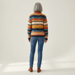 Karin | Gilet avec motif zigzag coloré - vue de dos