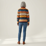 Karin | Gilet avec motif zigzag coloré - vue de dos