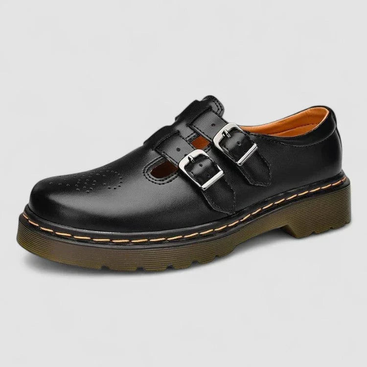 Cecilia : chaussures orthopédiques Mary Jane, gros plan