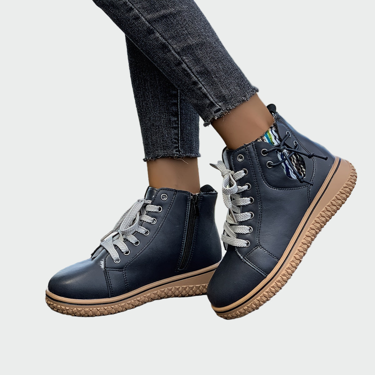 Ivonne - Bottines orthopédiques en cuir à la cheville