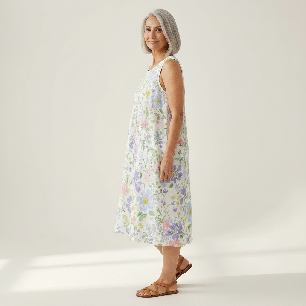 Maëlle - robe fluide et confortable pour femme, portée en tenue d’été