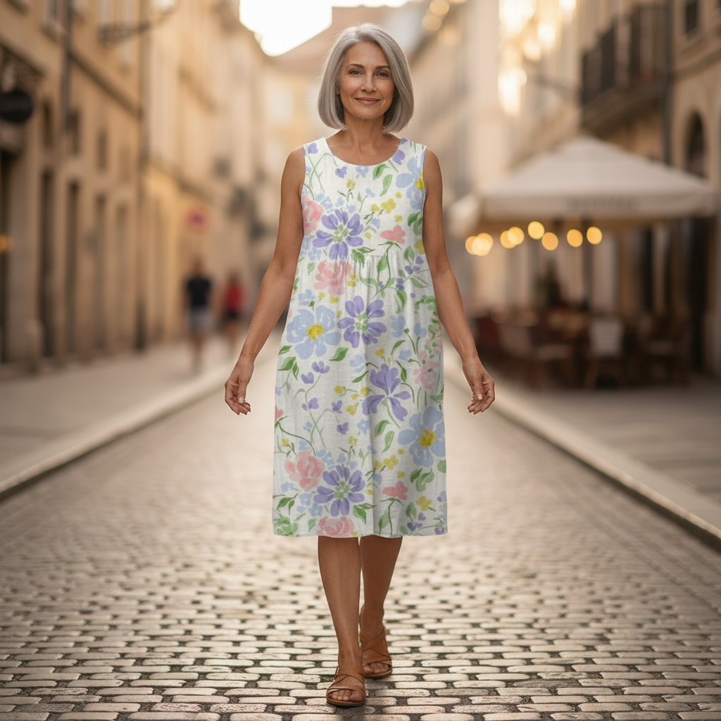 Maëlle - robe fluide et confortable pour femme, tenue confortable au quotidien