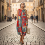 Martine - robe fluide et confortable pour femme, tenue confortable au quotidien