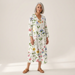 Maud - robe d’été imprimée pour femme, coupe ample et décontractée