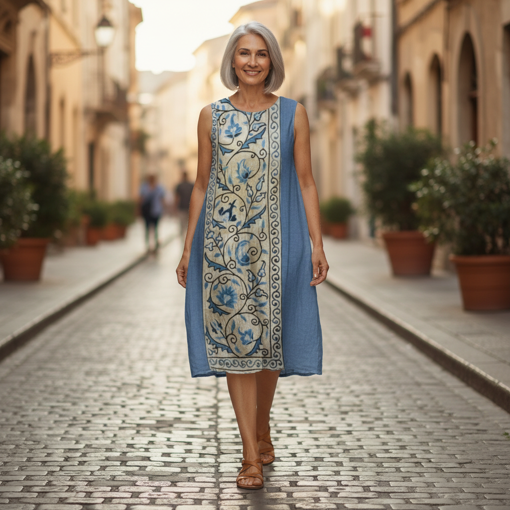 Micheline - robe fluide et confortable pour femme, tenue confortable au quotidien