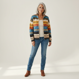Karin | Gilet avec motif zigzag coloré - vue de face