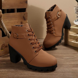 Georgina™ | Bottines Chic à Talon Épais et Lacets