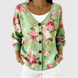 Rose | Cardigan en tricot confortable avec boutons