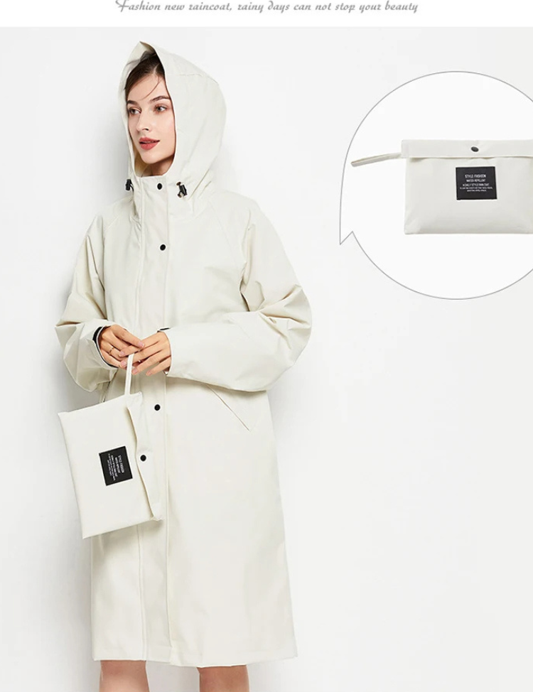 Malia Veste Femme Imperméable – Légère Coupe-Vent avec Capuche Ajustable & Poches Pratiques