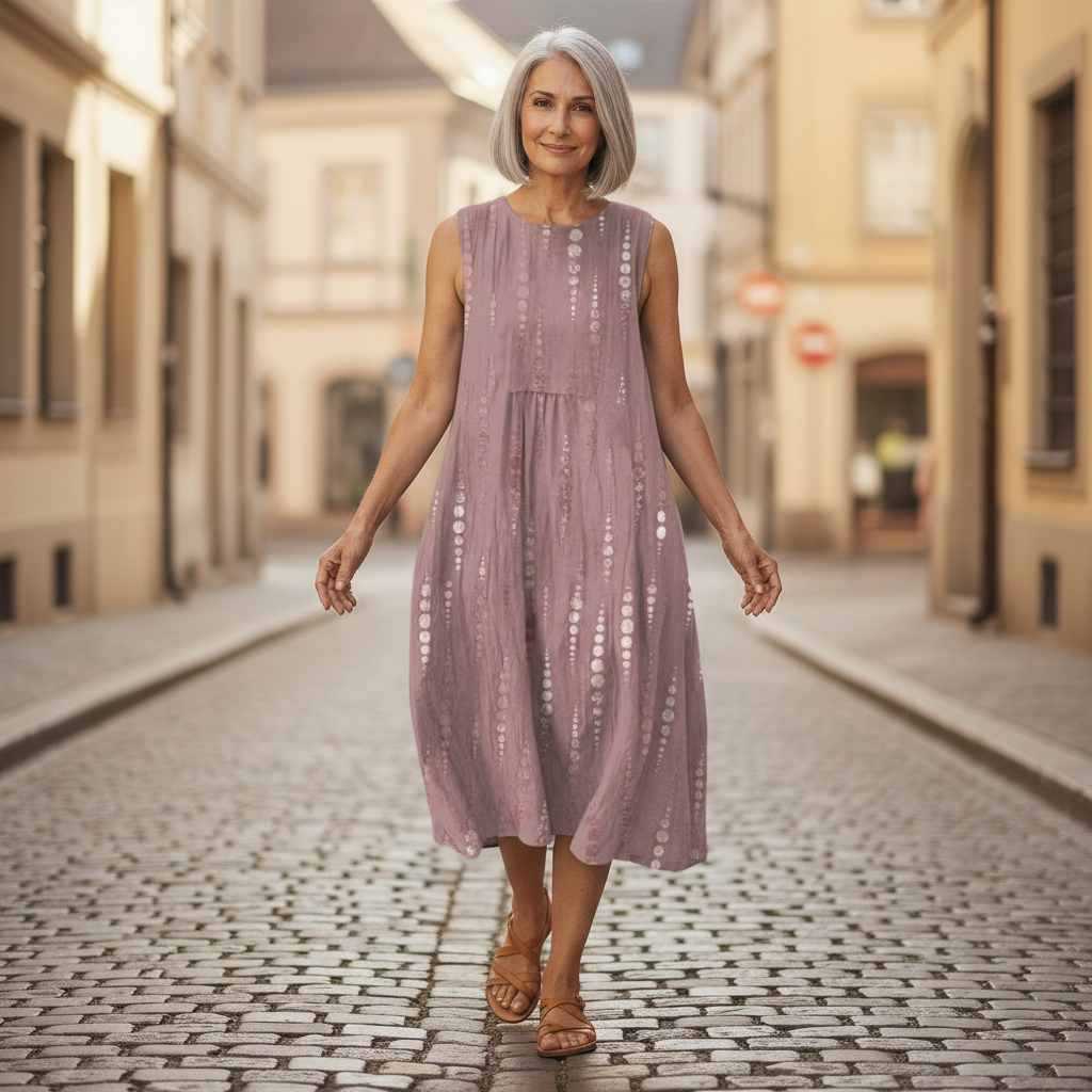Monique - robe fluide et confortable pour femme, tenue confortable au quotidien