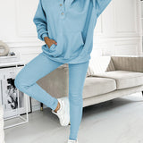 Lysa Ensemble Loungewear Femme – Set Confortable avec Sweat à Poche Kangourou & Pantalon Taille Haute