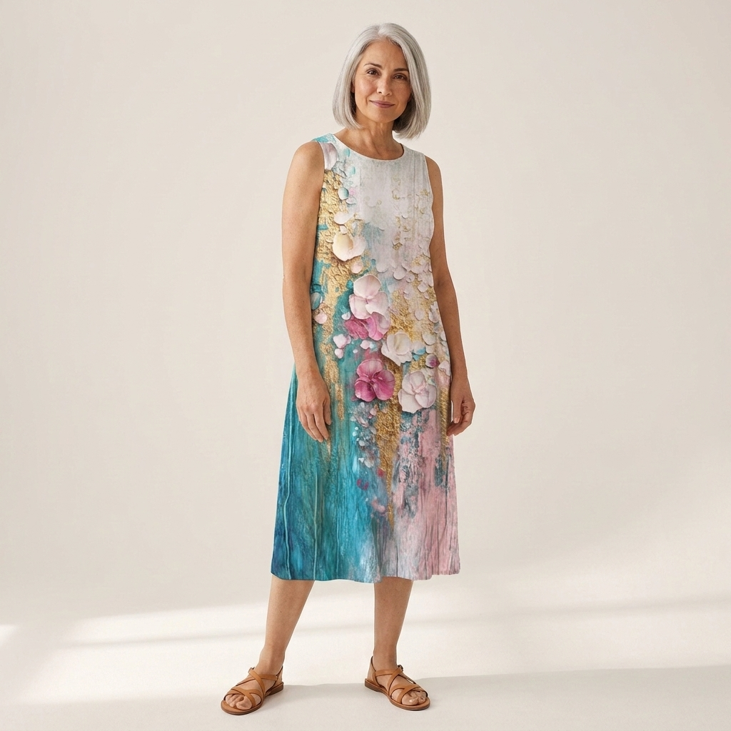 Myriam - robe fluide et confortable pour femme, coupe ample et décontractée