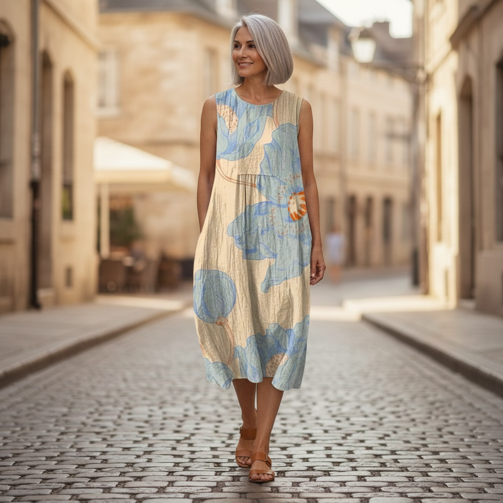 Ninon - robe fluide et confortable pour femme, tenue confortable au quotidien